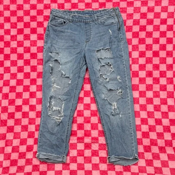 Distressed Blue Jeans for Women - Picture 1 of 7